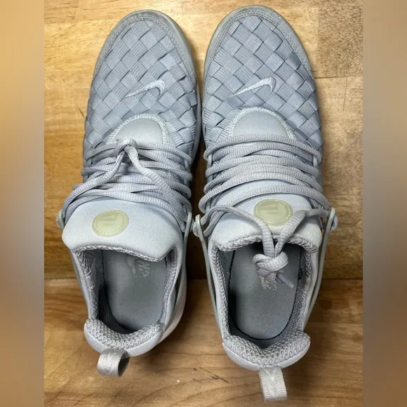 Nike Air Presto SE Woven Fingertrap Mens Sz 12 Shoes Sneakers Wolf Grey