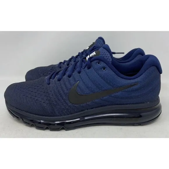 Nike AirMax Dark Navy Blue Black Run Shoes NEW Rare Color Fast Shipping Mens 10