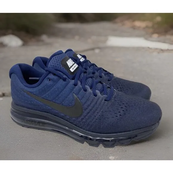 Nike AirMax Dark Navy Blue Black Run Shoes NEW Rare Color Fast Shipping Mens 10