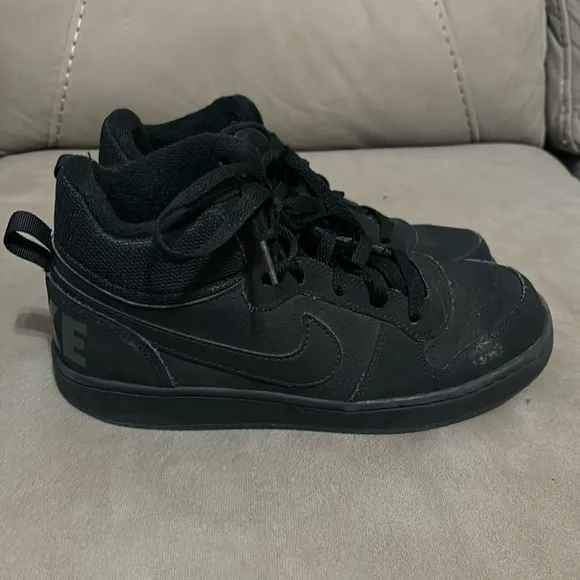Nike all black high top basketball shoes size 6.5Y