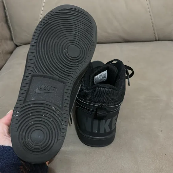 Nike all black high top basketball shoes size 6.5Y