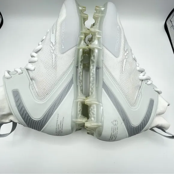 Nike Alpha Huarache 8 Elite Lacrosse White/ Pure Platinum CW4440-110 Men’s 10.5