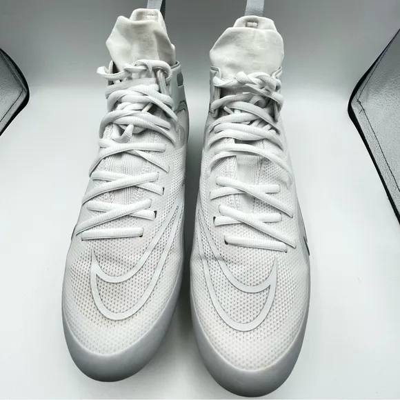 Nike Alpha Huarache 8 Elite Lacrosse White/ Pure Platinum CW4440-110 Men’s 10.5