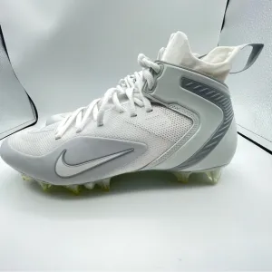 Nike Alpha Huarache 8 Elite Lacrosse White/ Pure Platinum CW4440-110 Men’s 10.5