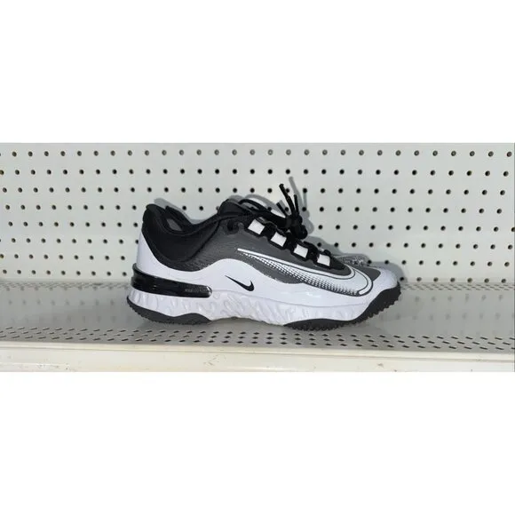 Nike Alpha Huarache Elite 4 Womens Indoor Softball Turf Shoes Size 7 Black White