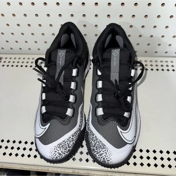 Nike Alpha Huarache Elite 4 Womens Indoor Softball Turf Shoes Size 7 Black White
