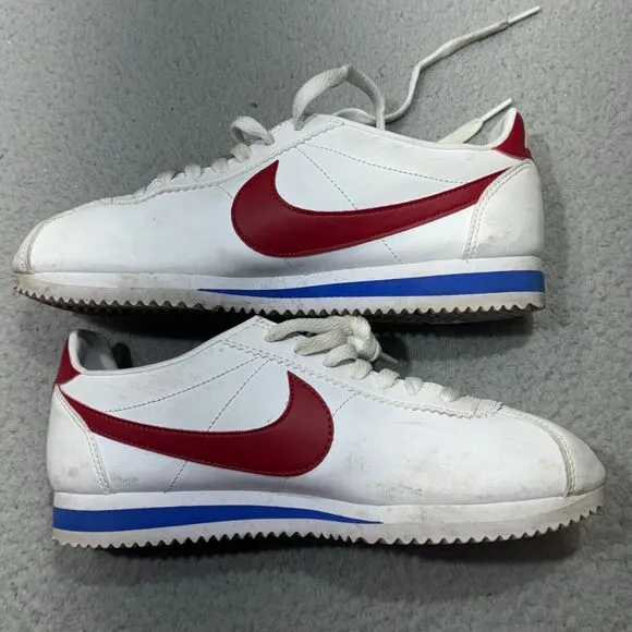 Nike Classic Cortez Shoes Women 9 White Forrest Gump Long Distance Running Train