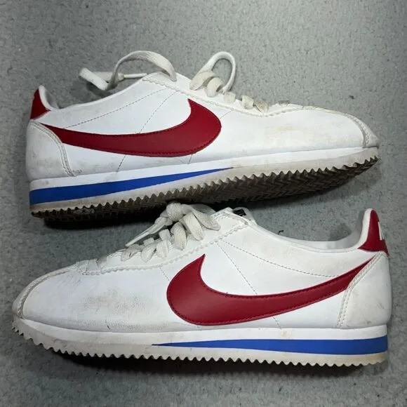 Nike Classic Cortez Shoes Women 9 White Forrest Gump Long Distance Running Train