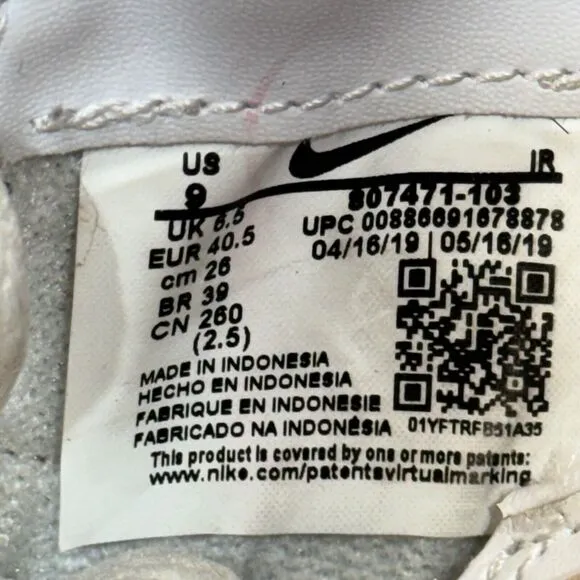 Nike Classic Cortez Shoes Women 9 White Forrest Gump Long Distance Running Train