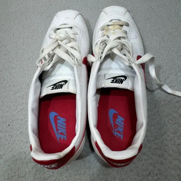 Nike Classic Cortez Shoes Women 9 White Forrest Gump Long Distance Running Train