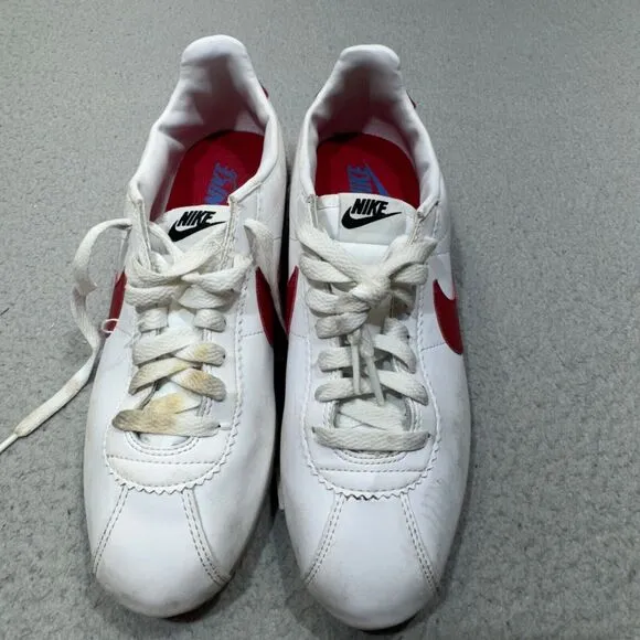 Nike Classic Cortez Shoes Women 9 White Forrest Gump Long Distance Running Train