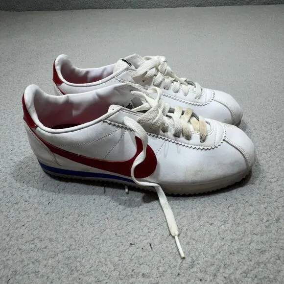 Nike Classic Cortez Shoes Women 9 White Forrest Gump Long Distance Running Train