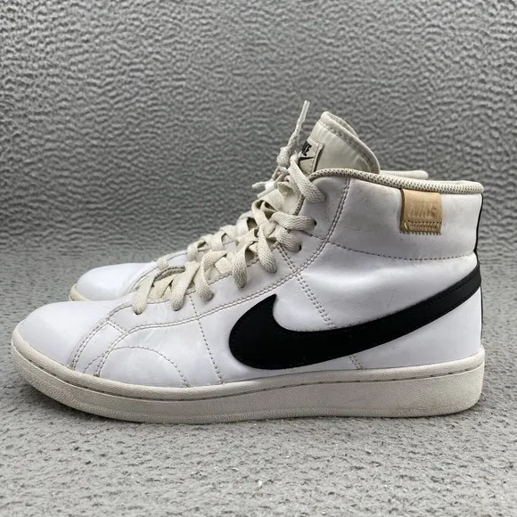 Nike Court Royale 2 Mid Shoes Men 10 Leather White Basketball Classic Streetwear
