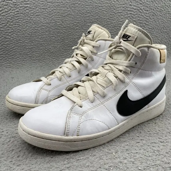 Nike Court Royale 2 Mid Shoes Men 10 Leather White Basketball Classic Streetwear