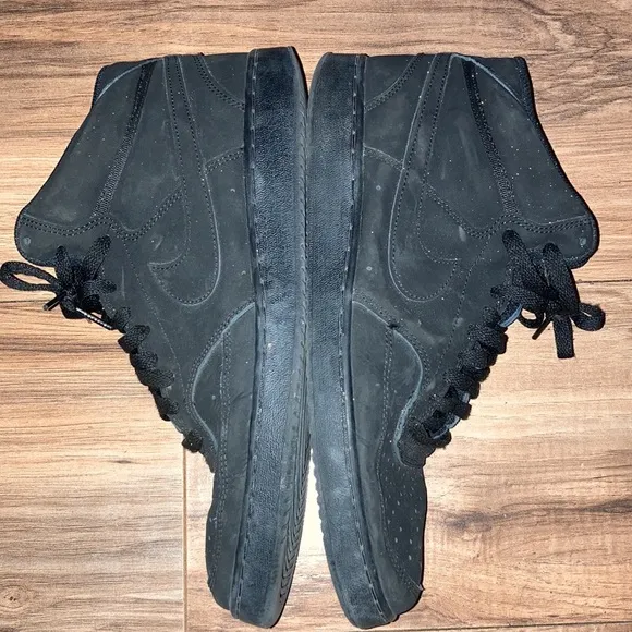 Nike Court Vision All Black mids basketball Sneakers Mens shoes sz 11 AF1