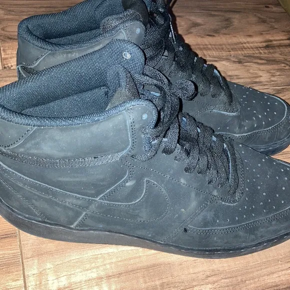 Nike Court Vision All Black mids basketball Sneakers Mens shoes sz 11 AF1