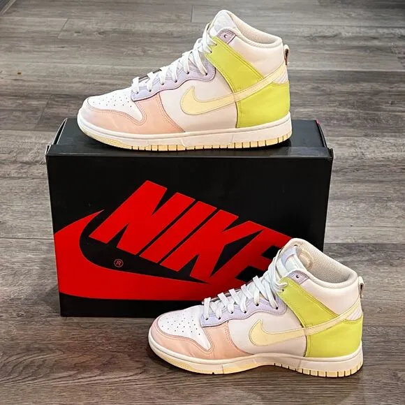 Nike Dunk High 'Cashmere' Lemon Twist Sneakers - Women's Size 8
