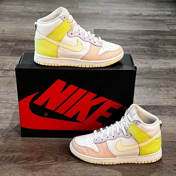 Nike Dunk High 'Cashmere' Lemon Twist Sneakers - Women's Size 8