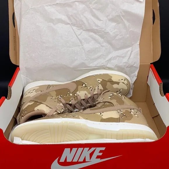Nike Dunk High Desert Camo Shoes Men's Sz 7.5 /Women's sz 9