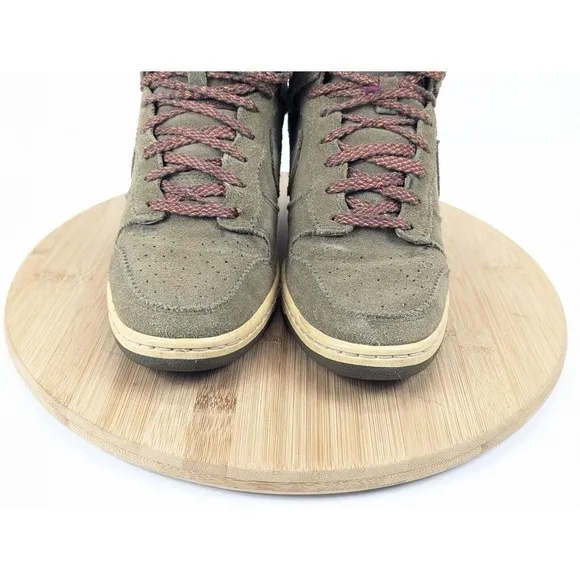 Nike Dunk Sky‎ Hi Wedge Shoes Size 9.5 Womans Olive Green Sneakers