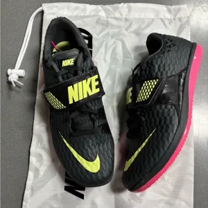 Nike High Jump Elite “Anthracite Lemon Pink” Spike Shoes Size 9.5