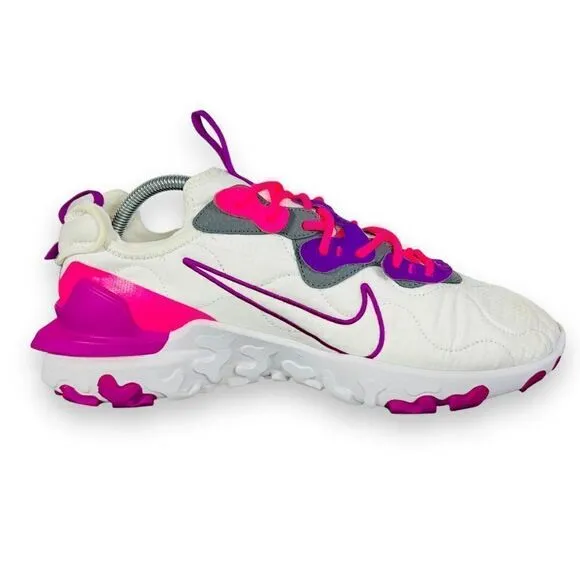 Nike ID By You React Vision 3M White / Hot Pink / Purple DA7568-991 Men's 11