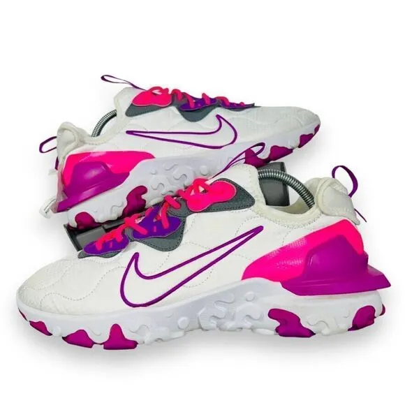 Nike ID By You React Vision 3M White / Hot Pink / Purple DA7568-991 Men's 11