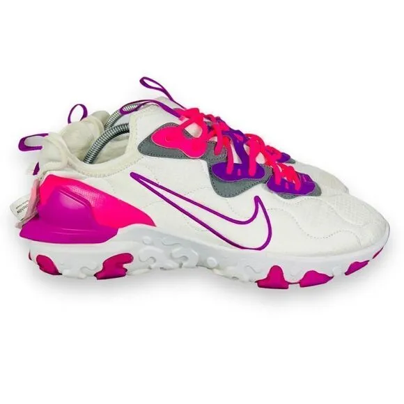 Nike ID By You React Vision 3M White / Hot Pink / Purple DA7568-991 Men's 11