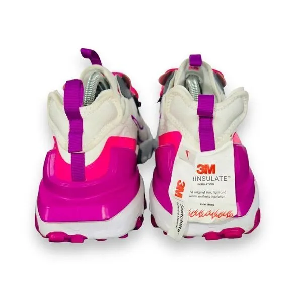 Nike ID By You React Vision 3M White / Hot Pink / Purple DA7568-991 Men's 11
