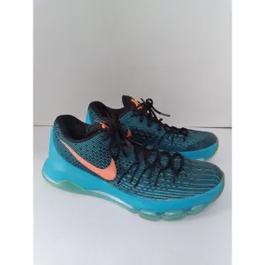 Nike KD 8 Basketball Shoes‎ Blue Lagoon Bright Citrus Athletic Sneakers