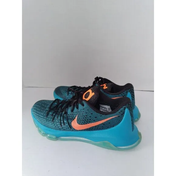 Nike KD 8 Basketball Shoes‎ Blue Lagoon Bright Citrus Athletic Sneakers