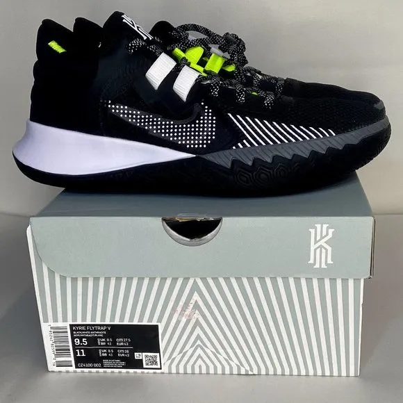 Nike Kyrie Irving Flytrap V Black and Gold Basketball Shoe NWT