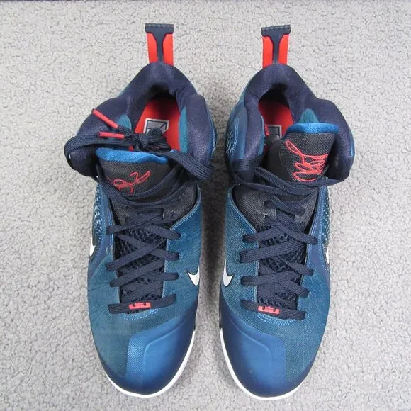 Nike LeBron 9 Swingman Men’s Basketball Shoes Size 10 Blue Performance Sneaker