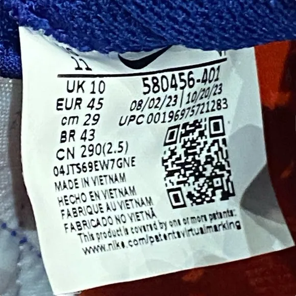Nike Lunargato‎ Il Indoor/Court Low Soccer Shoes Deep Royal Blue Men's Size 11
