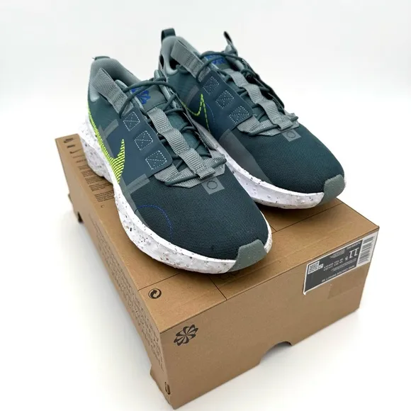 Nike Men's Crater Impact SE Size 11.5 Shoes 'Ash Green Volt' DJ6308-002 Running
