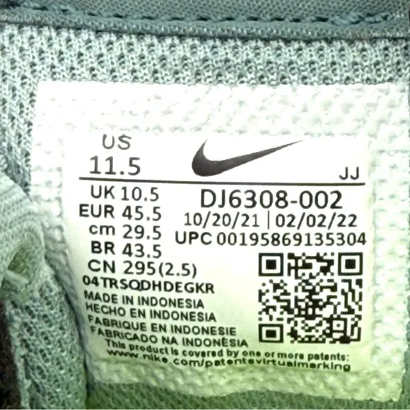 Nike Men's Crater Impact SE Size 11.5 Shoes 'Ash Green Volt' DJ6308-002 Running