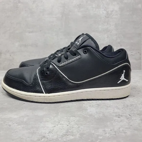Nike Mens Size 12 Jordan 1 Flight 2 Black Leather 654465-021 Shoes Sneakers‎