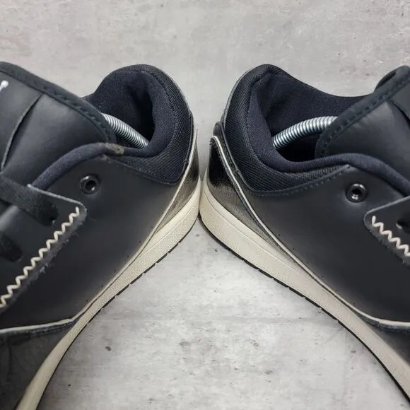 Nike Mens Size 12 Jordan 1 Flight 2 Black Leather 654465-021 Shoes Sneakers‎