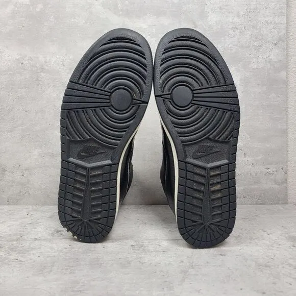 Nike Mens Size 12 Jordan 1 Flight 2 Black Leather 654465-021 Shoes Sneakers‎