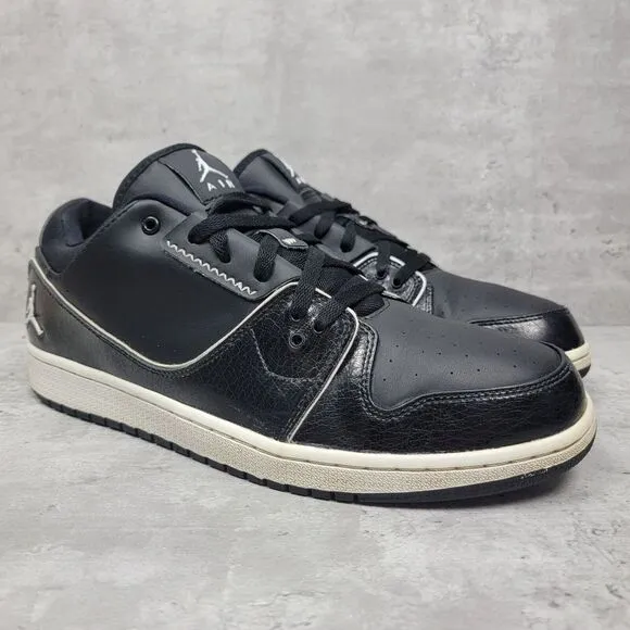 Nike Mens Size 12 Jordan 1 Flight 2 Black Leather 654465-021 Shoes Sneakers‎