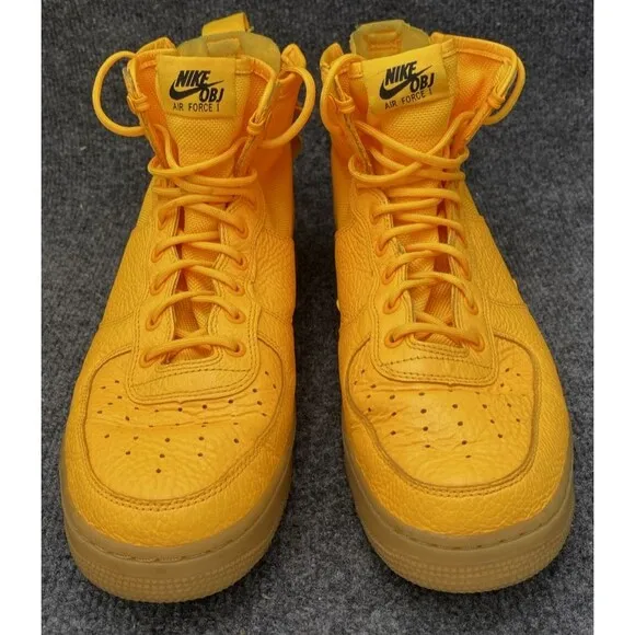 Nike OBJ Shoes Men 10.5 Sf Af1 Mid Special Field Air Force Mid Orange Sneakers