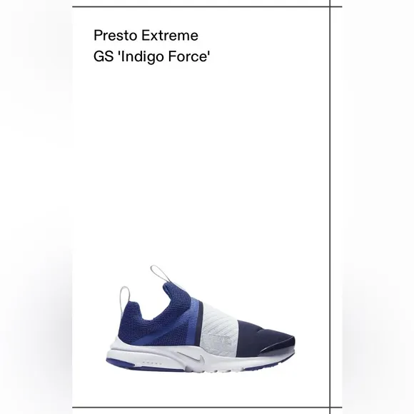 Nike presto extreme indigo force Blue Slip-On Sneakers