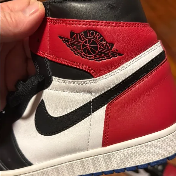 Nike Red and Blue Athletic Shoes High-Top Design