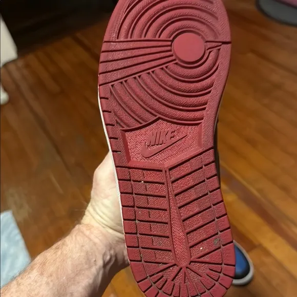 Nike Red and Blue Athletic Shoes High-Top Design