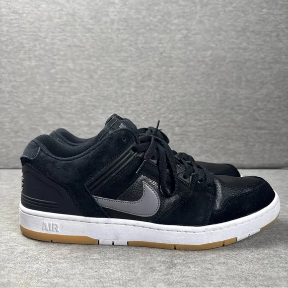 Nike SB Air Force 2 Low &quot;Black Grey Gum&quot; (AO0300-001) Men's Size 14