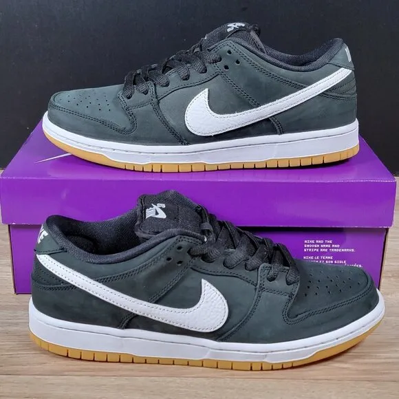 Nike SB Dunk Low Pro Black Gum Shoes Mens Size 8 Skater Skateboard CD2563-006