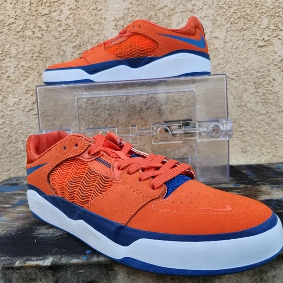 Nike SB Ishod Wair Men's Skateboard Low Top Shoes Blue Orange DZ5648-800