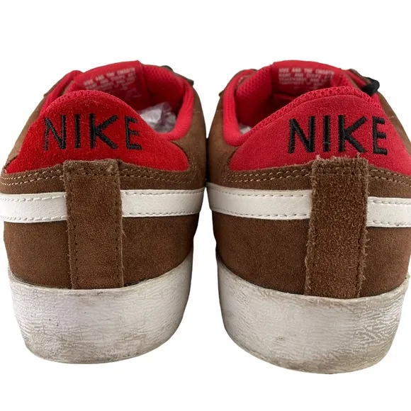Nike SB Skateboard Blazer Low CS Bison/White/Sport Red Sneaker Skate Shoe Suede