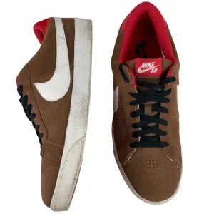 Nike SB Skateboard Blazer Low CS Bison/White/Sport Red Sneaker Skate Shoe Suede