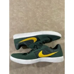 Nike SB Team Mens Classic Shoes Midnight Green Yellow Ochre White Size 11.5